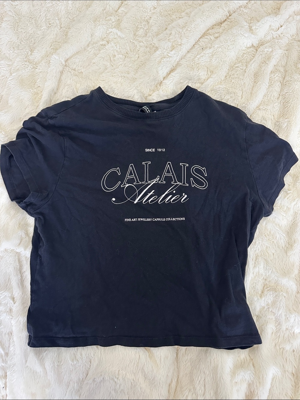 H&M Navy 'Calais Atelier' Graphic Short Sleeve Tee